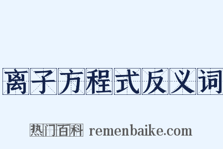 离子方程式反义词是什么意思的图片